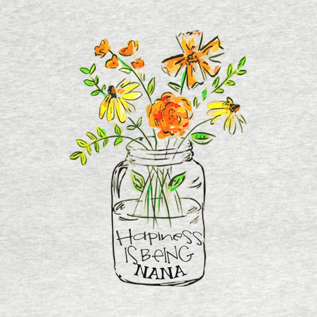 Happiness is being nana floral gift by DoorTees